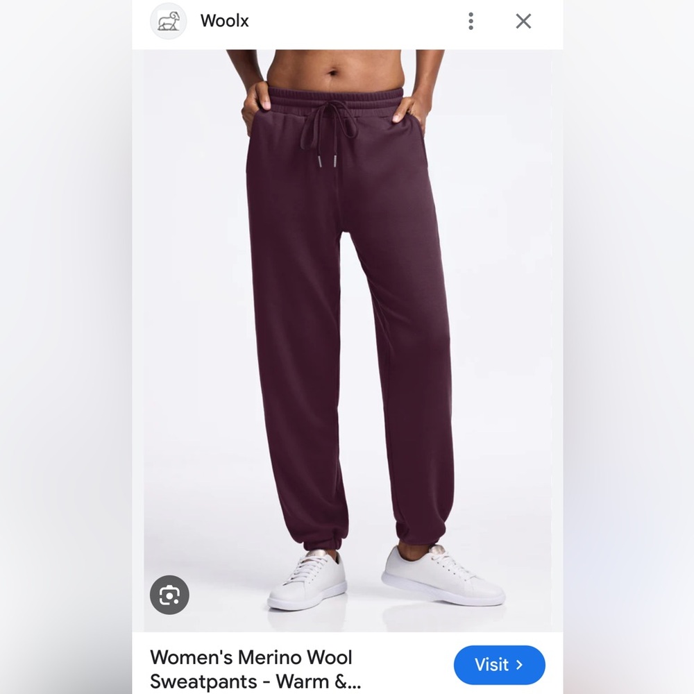 NEW Woolx Women’s Merino Wool Blend Sweatpants 1X
